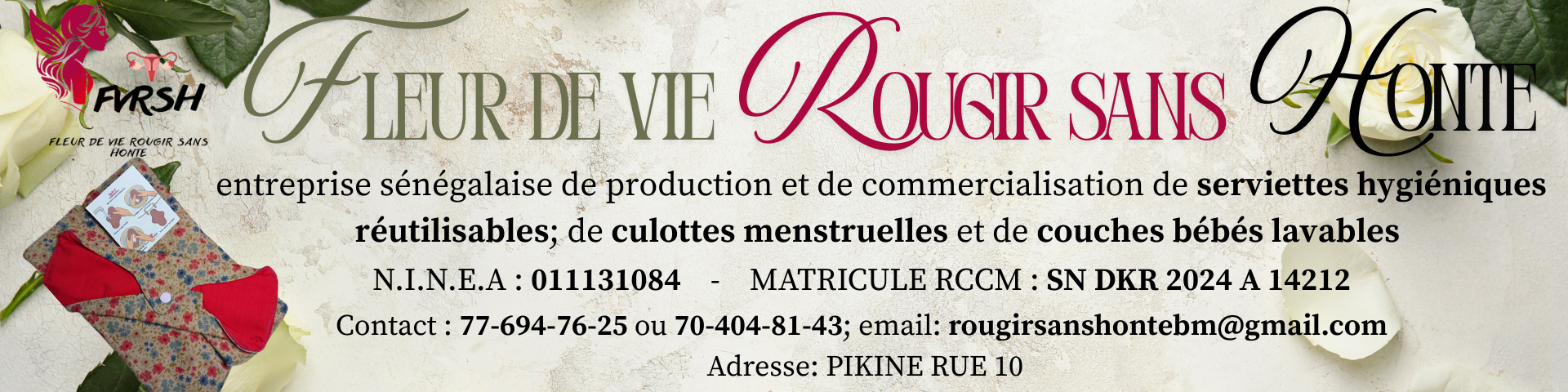 Bannière de Fleurs de vie rougir sans honte