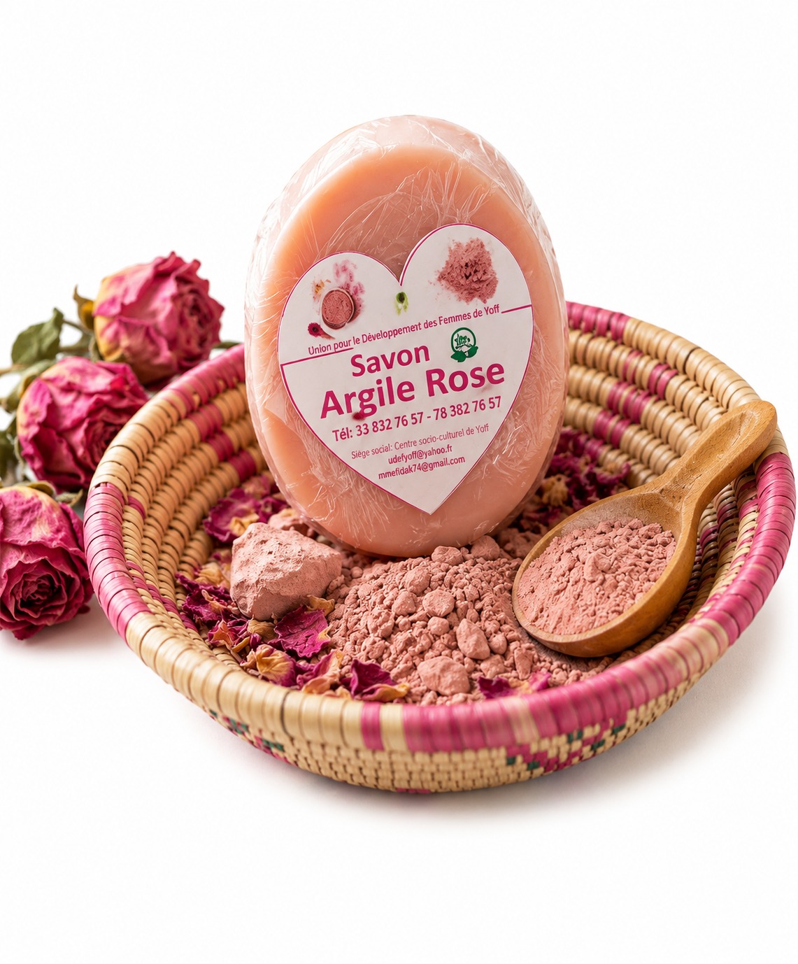 Savon argile rose